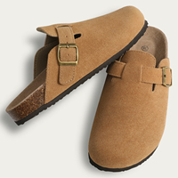 Shevales-Sabots en liège suédé pour femmes, pantoufles en liège, sandales d'été, toboggans de plage à la mode, mules classiques, sabots pour hommes, chaussures Baotou 1